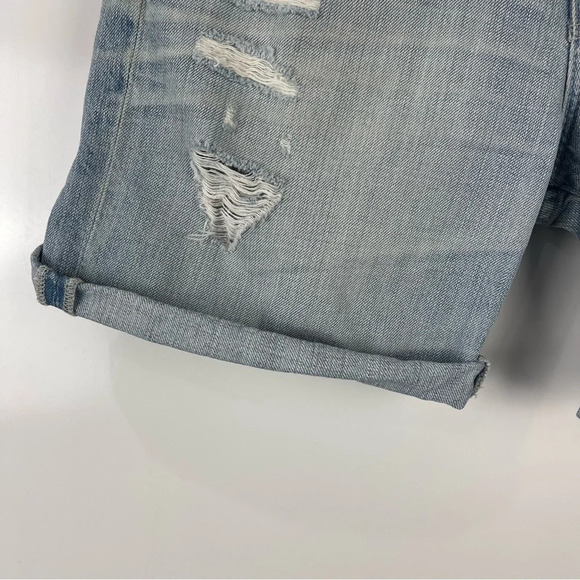 AG Adriano Goldschmied Ex-Boyfriend Distressed Jean Shorts Denim Jorts Size 26 - Picture 3 of 6